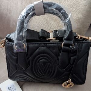 Black Valentino Orlandi Vegan Leather Purse